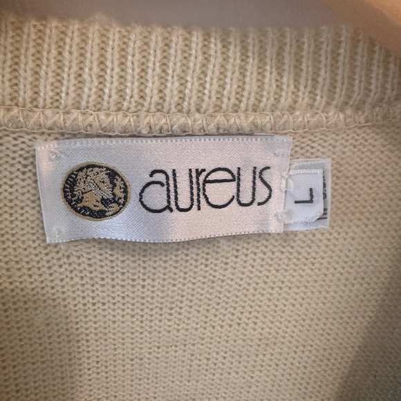 Aureus Argyle Sweater Vest Size Large Vintage Retro - Picture 3 of 4